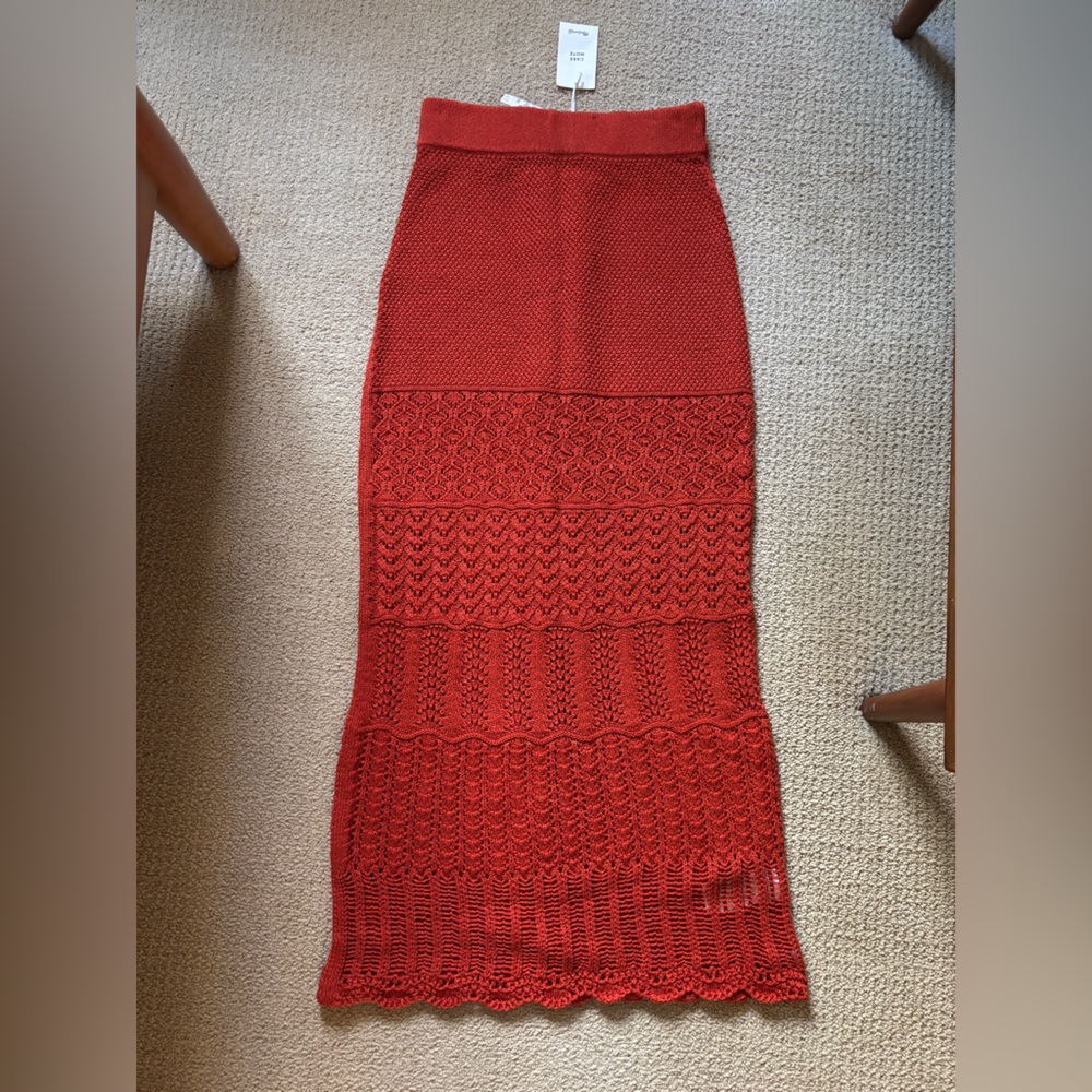 Madewell Women’s Pointelle-Stitch Maxi Skirt XS NWT